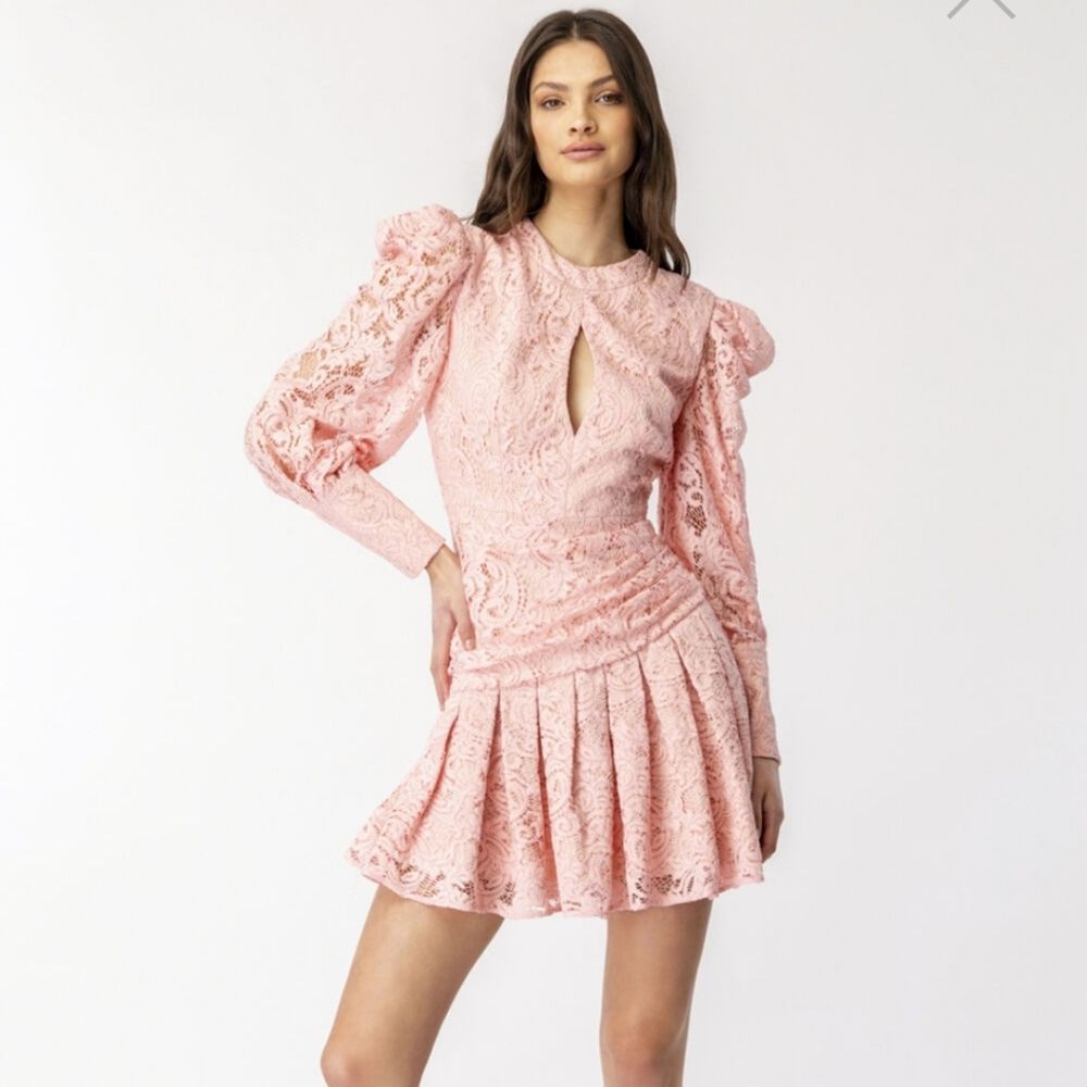 BARDOT KRINA PLEATED MINI IN BABY PINK